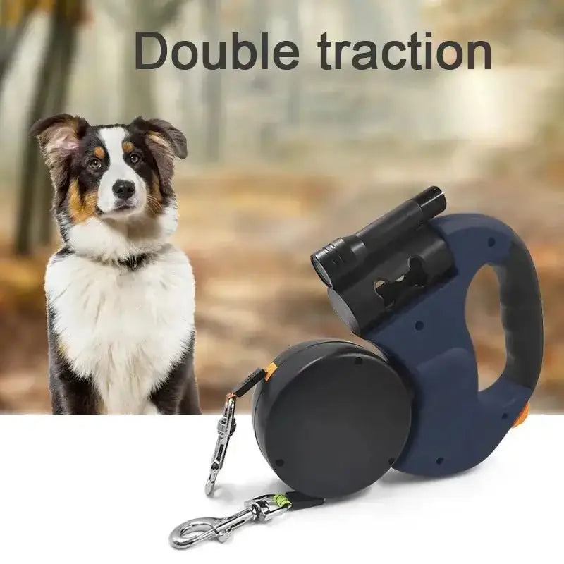 Walk Two Dogs Tangle - Free! Dual Retractable Leash - Adjustable Fun! - Zoo Bestie Online Shop