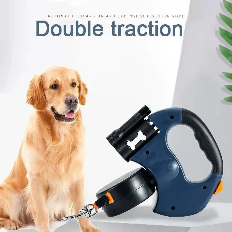 Walk Two Dogs Tangle - Free! Dual Retractable Leash - Adjustable Fun! - Zoo Bestie Online Shop