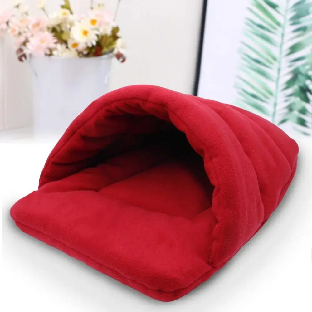 Warm Fleece Dog Beds Winter Warm Polar Pet Heated Soft Mat Slippers Beds Kennel House For Cats Sleeping Bag Nest Cave