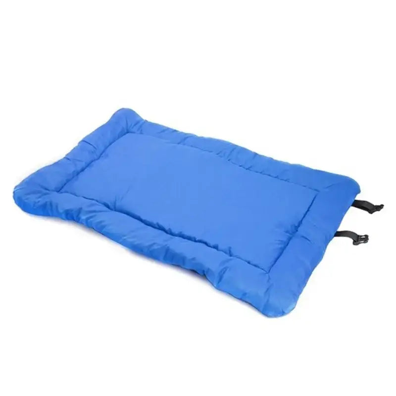 3-Color Portable Waterproof Dog Bed Blanket – Foldable Cushion Mat for Small & Large Dogs blue