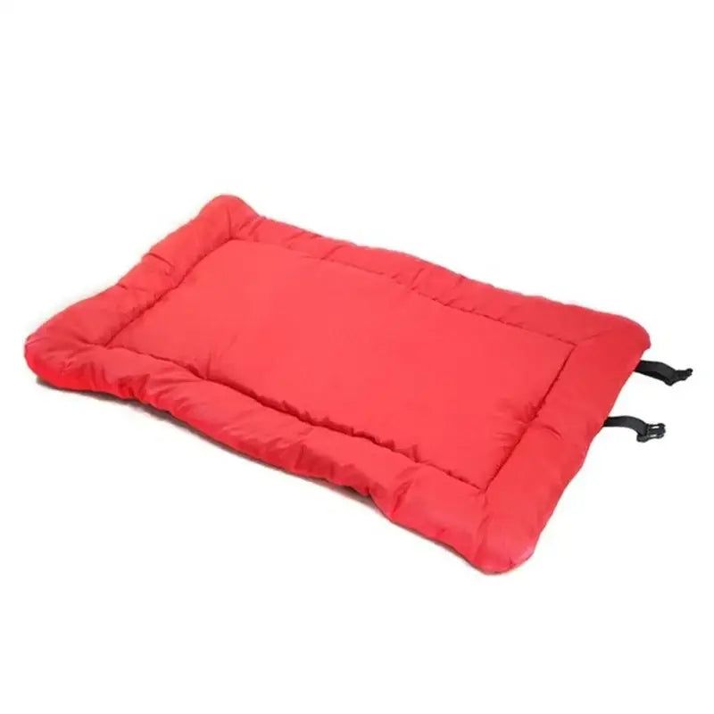 3-Color Portable Waterproof Dog Bed Blanket – Foldable Cushion Mat for Small & Large Dogs red