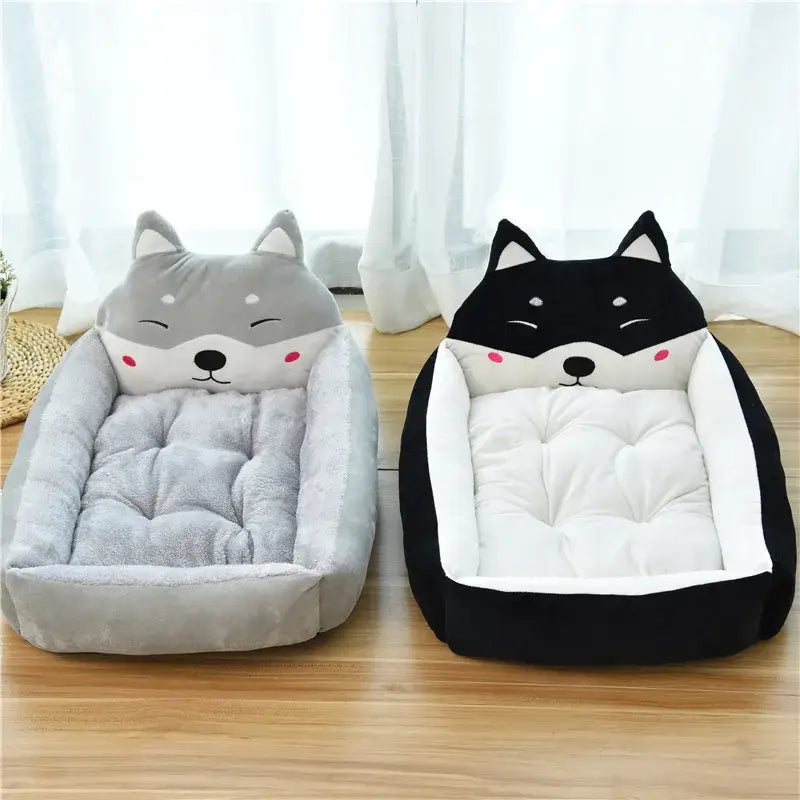 Winter Warm Puppy Cat Bed Sofa Washable Cartoon Pet Beds for Small Dogs Cats Yorkies Katten Kennels Pets Products